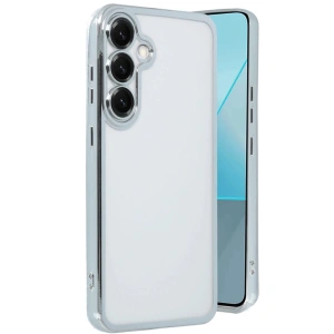 Newface Samsung Galaxy S25 Kılıf Razer Lensli Silikon - Gümüş