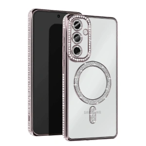 Newface Samsung Galaxy S25 Plus Kılıf Joke Simli Magneticsafe Kılıf - Gümüş