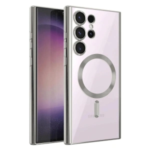 Newface Samsung Galaxy S25 Ultra Kılıf Kross Magneticsafe Kapak - Gümüş