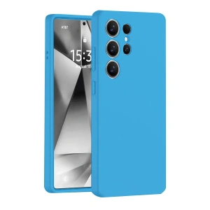 Newface Samsung Galaxy S25 Ultra Kılıf Nano içi Kadife Silikon - Mavi