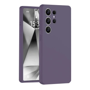 Newface Samsung Galaxy S25 Ultra Kılıf Nano içi Kadife Silikon - Mor