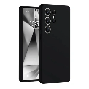 Newface Samsung Galaxy S25 Ultra Kılıf Nano içi Kadife Silikon - Siyah