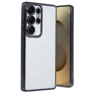 Newface Samsung Galaxy S25 Ultra Kılıf Razer Lensli Silikon - Siyah