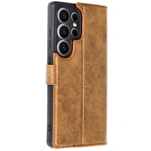 Newface Samsung Galaxy S25 Ultra Kılıf Trend S Plus Kapaklı Kılıf - Taba