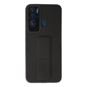 Newface Tecno Pova Neo Kılıf Mega Standlı Silikon - Siyah