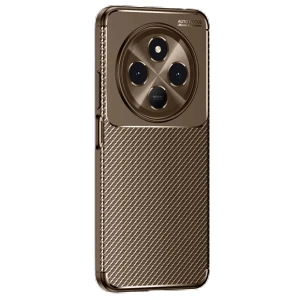 Newface Tecno Spark 30C Kılıf Auto Focus Karbon Kapak - Kahverengi