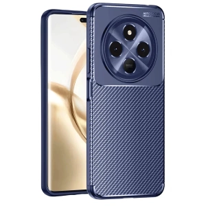 Newface Tecno Spark 30C Kılıf Auto Focus Karbon Kapak - Lacivert