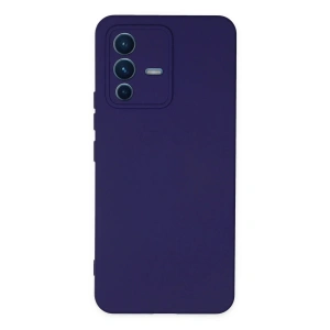 Newface Vivo V23 5G Kılıf Nano içi Kadife Silikon - Mor