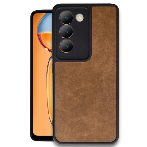 Newface Vivo V30 Lite 4G Kılıf Aras Deri Kapak - Taba