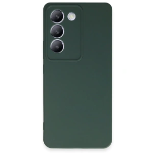 Newface Vivo V30 Lite 4G Kılıf First Silikon - Koyu Yeşil