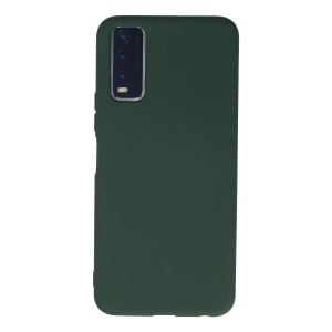 Newface Vivo Y11S Kılıf Nano içi Kadife Silikon - Koyu Yeşil