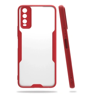 Newface Vivo Y11S Kılıf Platin Silikon - Kırmızı
