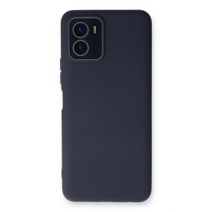 Newface Vivo Y15S Kılıf Lansman Glass Kapak - Lacivert