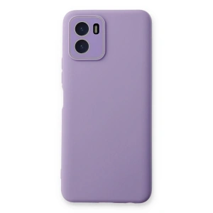 Newface Vivo Y15S Kılıf Lansman Glass Kapak - Lila