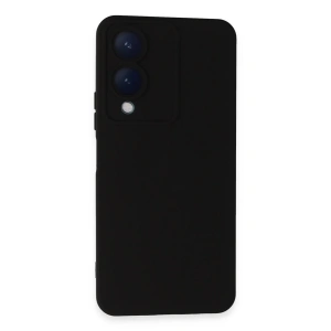 Newface Vivo Y17S Kılıf Nano içi Kadife Silikon - Siyah