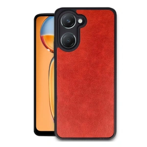 Newface Vivo Y18 Kılıf Aras Deri Kapak - Kırmızı