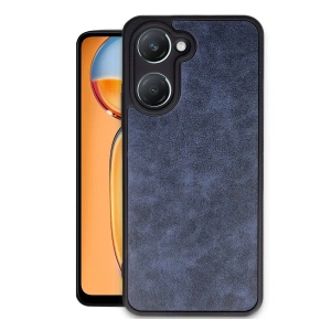 Newface Vivo Y18 Kılıf Aras Deri Kapak - Lacivert