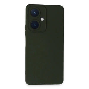 Newface Vivo Y27 Kılıf Nano içi Kadife Silikon - Koyu Yeşil