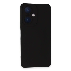 Newface Vivo Y27 Kılıf Nano içi Kadife Silikon - Siyah
