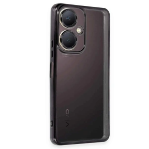 Newface Vivo Y27 Kılıf Razer Lensli Silikon - Siyah