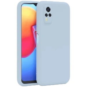 Newface Vivo Y53S Kılıf Nano içi Kadife Silikon - Buz Mavi