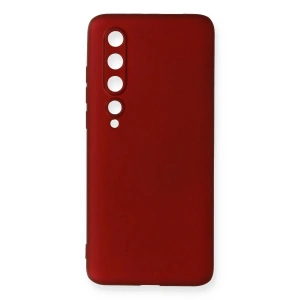 Newface Xiaomi Mi 10 Kılıf First Silikon - Bordo