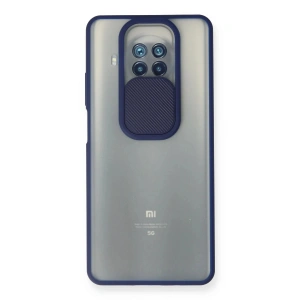 Newface Xiaomi Mi 10T Lite Kılıf Palm Buzlu Kamera Sürgülü Silikon - Lacivert