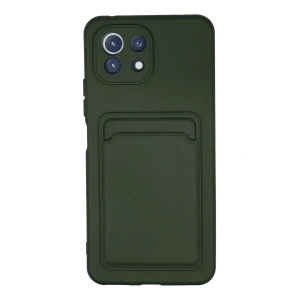 Newface Xiaomi Mi 11 Kılıf Kelvin Kartvizitli Silikon - Koyu Yeşil