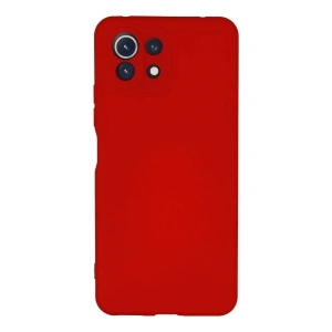 Newface Xiaomi Mİ 11 Lite Kılıf Nano içi Kadife Silikon - Kırmızı