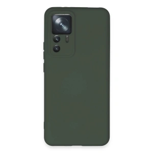 Newface Xiaomi Mi 12T Pro Kılıf Nano içi Kadife Silikon - Koyu Yeşil