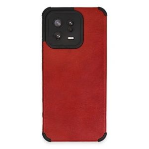 Newface Xiaomi Mi 13 Kılıf Loop Deri Silikon - Kırmızı