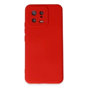 Newface Xiaomi Mi 13 Kılıf Nano içi Kadife Silikon - Kırmızı