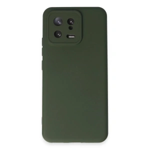 Newface Xiaomi Mi 13 Kılıf Nano içi Kadife Silikon - Koyu Yeşil