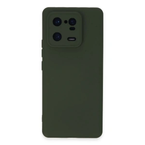Newface Xiaomi Mi 13 Pro Kılıf Nano içi Kadife Silikon - Koyu Yeşil
