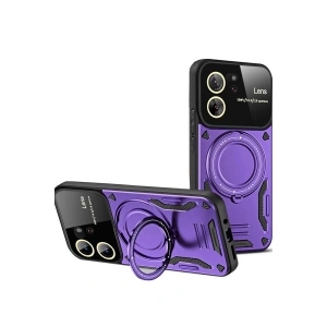 Newface Xiaomi Mi 13T Pro Kılıf Joy Lens Standlı Kapak - Mor