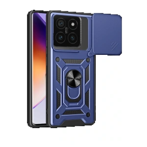 Newface Xiaomi Mi 14T Pro Kılıf Pars Lens Yüzüklü Silikon - Lacivert