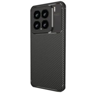 Newface Xiaomi Mi 15 Kılıf Auto Focus Karbon Kapak - Siyah