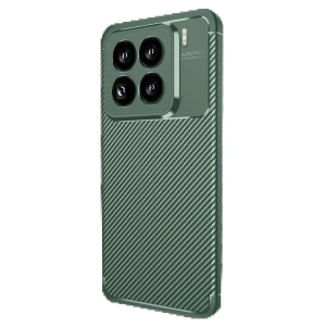 Newface Xiaomi Mi 15 Pro Kılıf Auto Focus Karbon Kapak - Koyu Yeşil