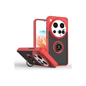 Newface Xiaomi Mi 15 Ultra Kılıf Montreal Yüzüklü Silikon Kapak - Kırmızı