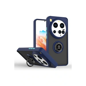 Newface Xiaomi Mi 15 Ultra Kılıf Montreal Yüzüklü Silikon Kapak - Lacivert