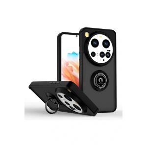 Newface Xiaomi Mi 15 Ultra Kılıf Montreal Yüzüklü Silikon Kapak - Siyah