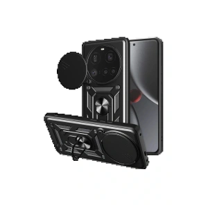 Newface Xiaomi Mi 15 Ultra Kılıf Pars Lens Yüzüklü Silikon - Siyah