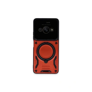 Newface Xiaomi Poco C61 Kılıf Joy Lens Standlı Kapak - Kırmızı