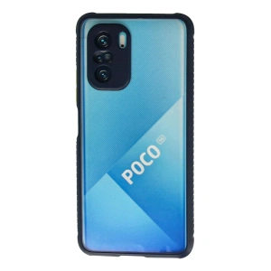 Newface Xiaomi Poco F3 Kılıf Miami Şeffaf Silikon - Lacivert