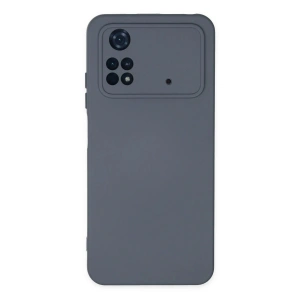 Newface Xiaomi Poco M4 Pro 4G Kılıf Nano içi Kadife Silikon - Gri