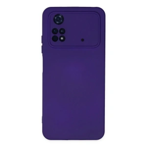 Newface Xiaomi Poco M4 Pro 4G Kılıf Nano içi Kadife Silikon - Mor