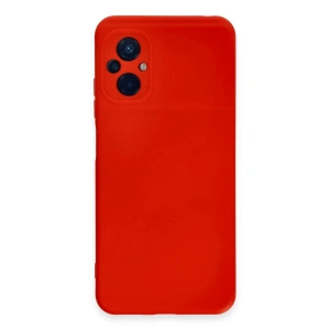 Newface Xiaomi Poco M5 Kılıf Nano içi Kadife Silikon - Kırmızı