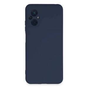 Newface Xiaomi Poco M5 Kılıf Nano içi Kadife Silikon - Lacivert