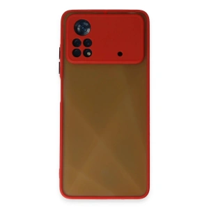 Newface Xiaomi Poco X4 Pro 5G Kılıf Montreal Silikon Kapak - Kırmızı