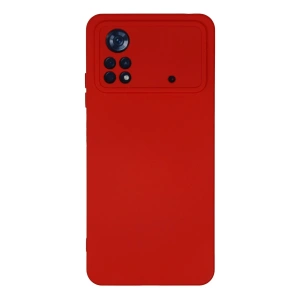 Newface Xiaomi Poco X4 Pro 5G Kılıf Nano içi Kadife Silikon - Kırmızı
